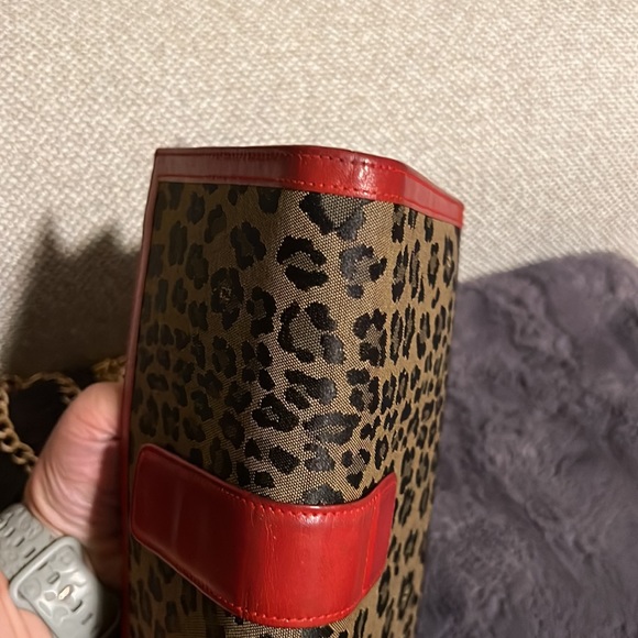 Authentic Fendi clutch WOC leopard red - Picture 16 of 17